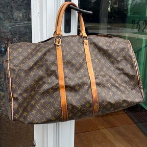 Louis Vuitton Monogram Keepall 55 Carry-On vintage Travel Bag